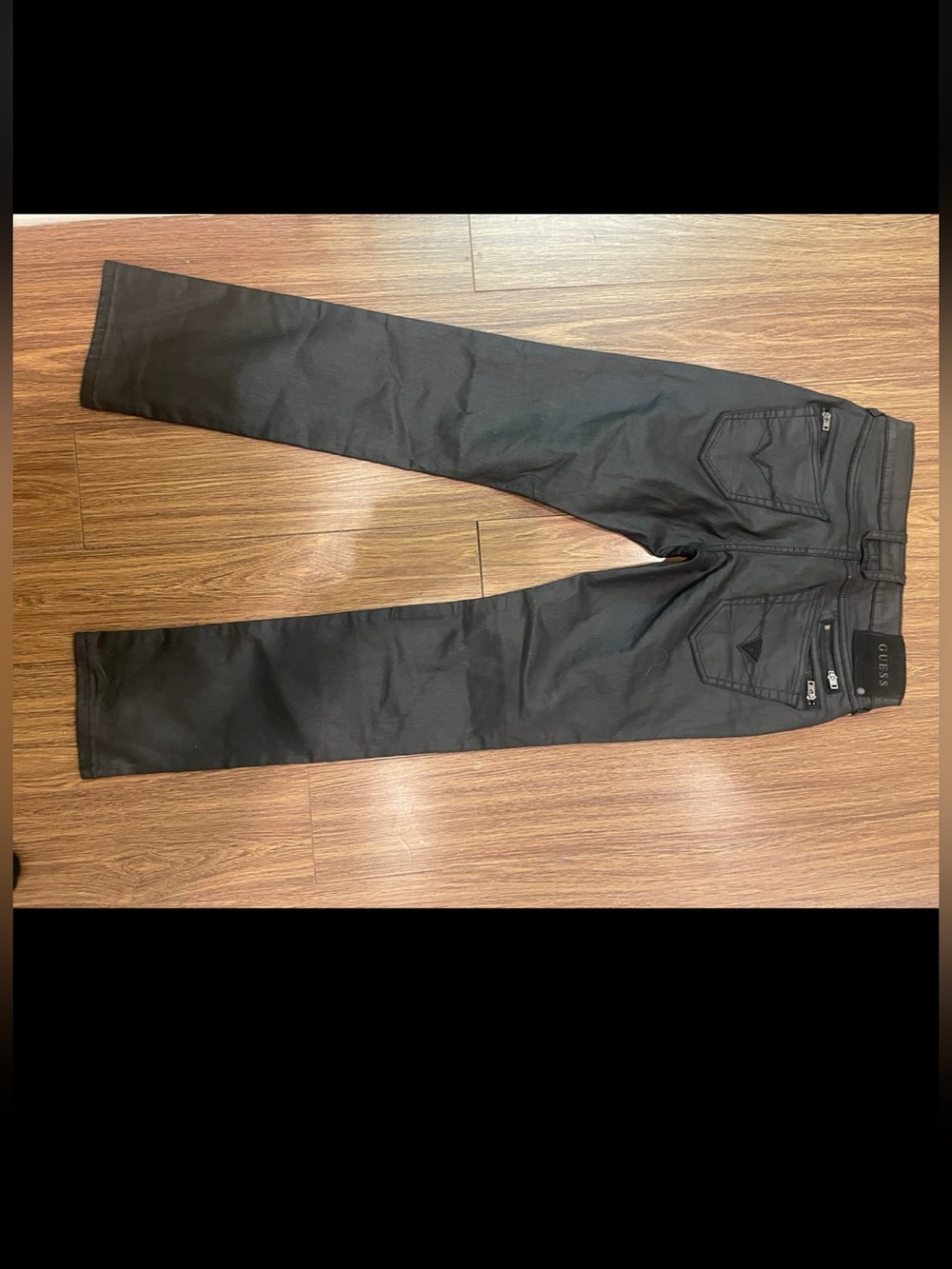 Guess Harlem Ultra-Slim Coated Zip Jeans. - Picture 7 of 9